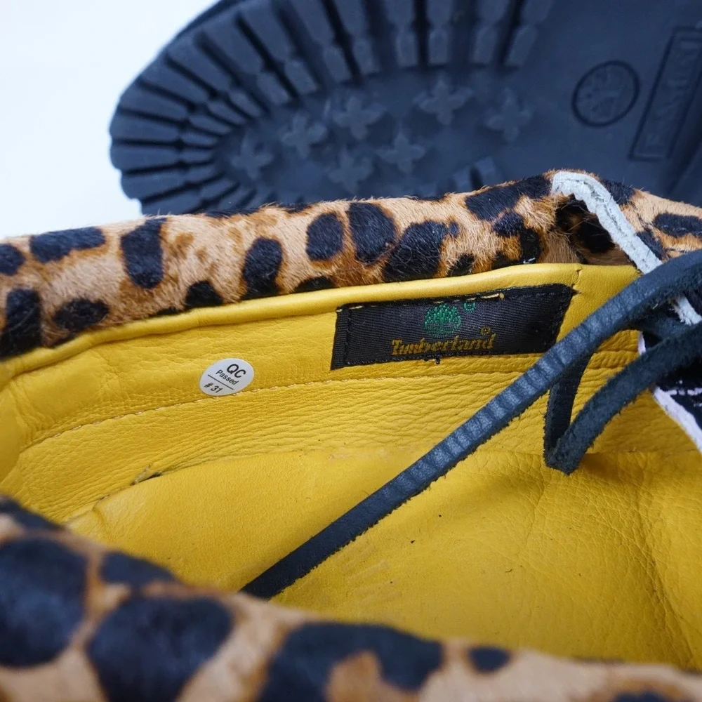 Chinatown Market x Timberland 3-Eye Lug Handsewn Boat 'Animal Print' 8.5W Mens